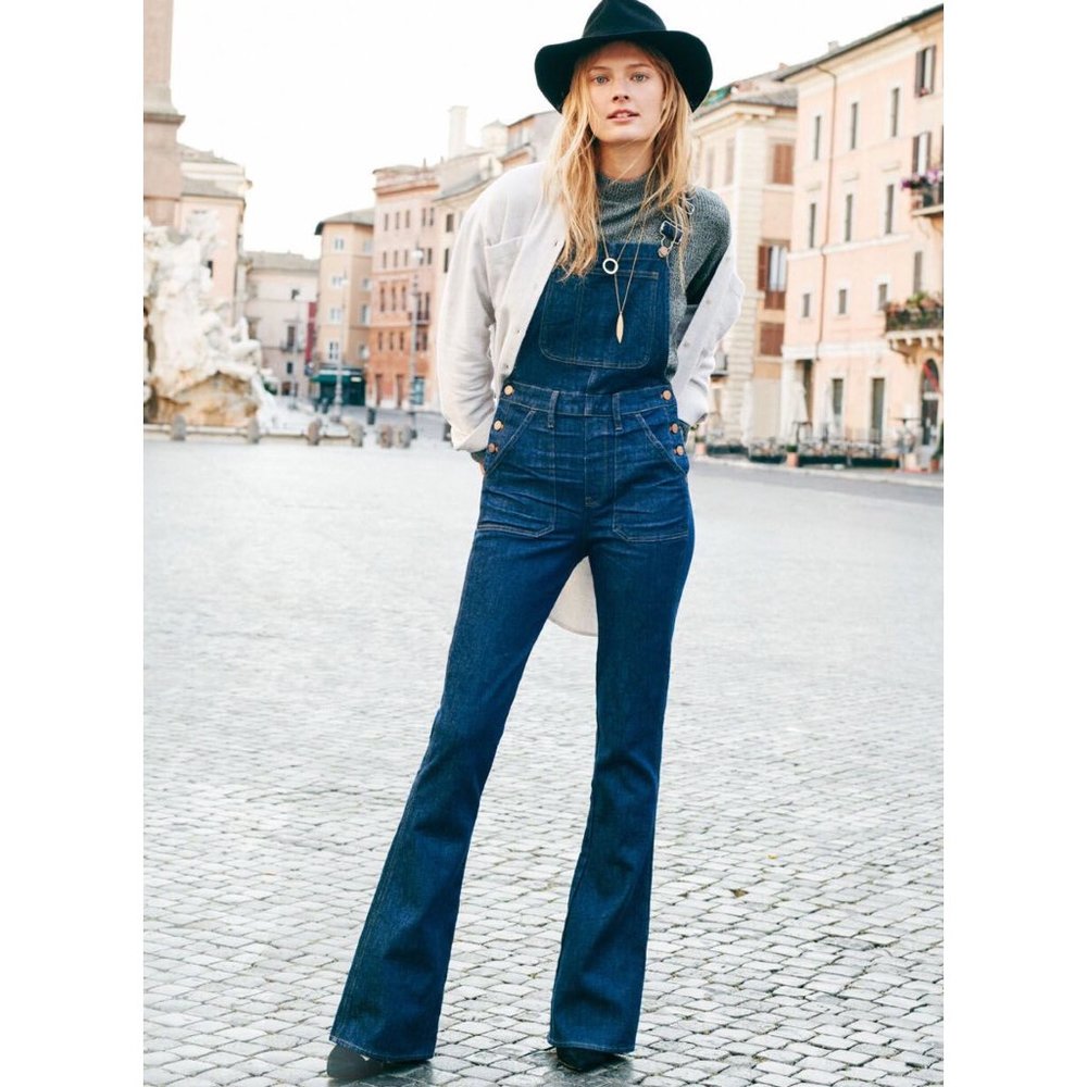 Madewell Flea Market Flare Overalls